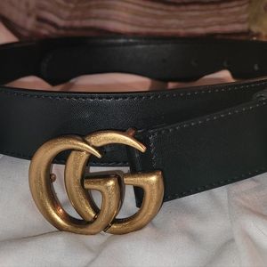 Authentic Gucci Black Leather Belt